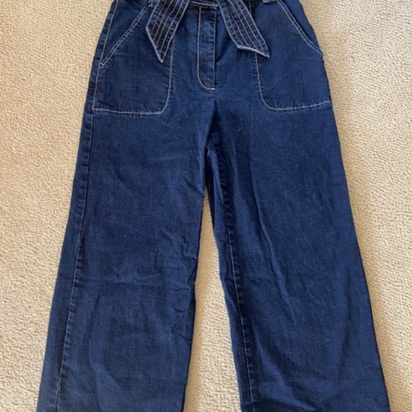 Chelsea & Violet Denim Crop Jeans with Tie Belt Women's Size 29 - Picture 2 of 7
